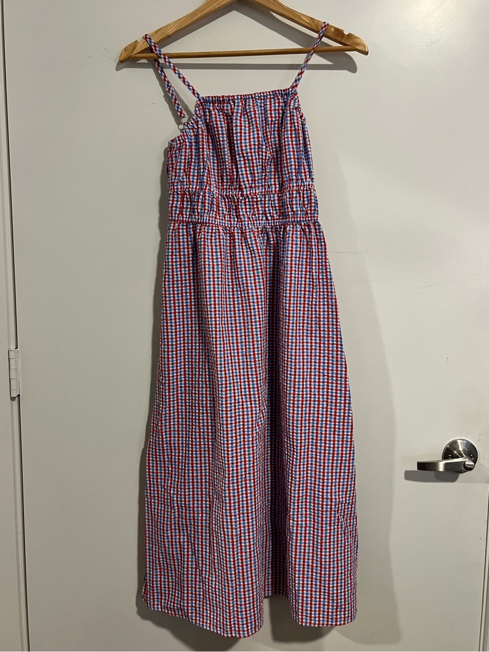 Cat & Jack Red, White & Blue Gingham Maxi Dress